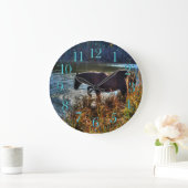ブラックペルチェロン遊スタリオンズアットレイクズエッジ ラージ壁時計 (ホーム)