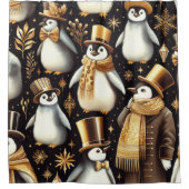 ブラックペンギン シャワーカーテン (正面)