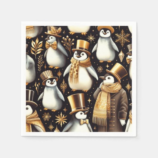 ブラックペンギン スタンダードカクテルナプキン (正面)