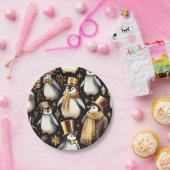 ブラックペンギン ペーパープレート (パーティー)