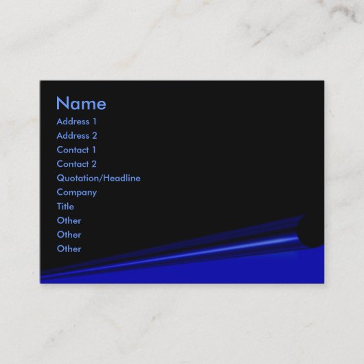 ブラックページカールプロファイルカード 名刺 (正面)