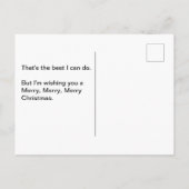 ブラックホおもしろいーサンタクロースのクリスマスキャット ポストカード (裏面)