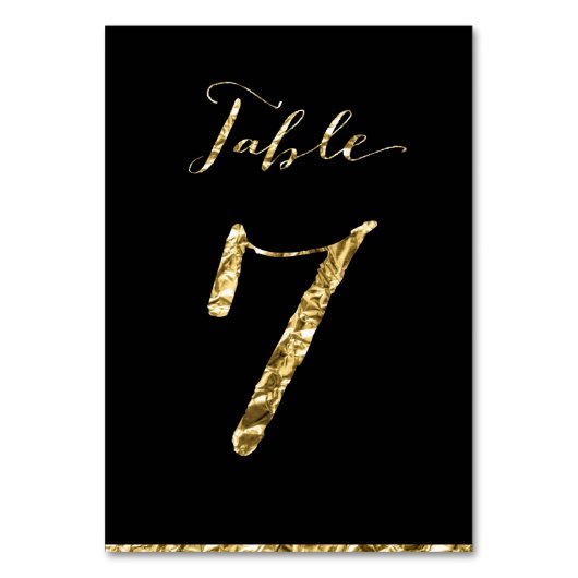 ブラックホイ結婚ルのテーブル番号ブラックNo. 7 テーブルナンバー (正面)