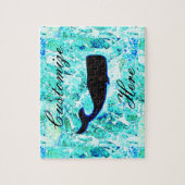 ブラックホエールブルーサンダー_コーブ ジグソーパズル (縦)