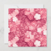 ブラックホットピンクの花キンセアニェラ招待状 招待状 (裏面)