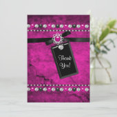 ブラックホットピンクサンキューカード サンキューカード (スタンド正面)