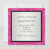 ブラックホットピンクバチェロレッテ招待状 招待状 (裏面)