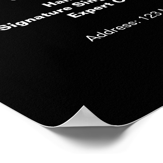 ブラックホットピンクヘアの価格表 ポスター (角)