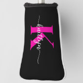 ブラックホットピンクモノグラム ゴルフヘッドカバー (回転90)