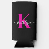 ブラックホットピンクモノグラム スリム缶クーラー (裏面)