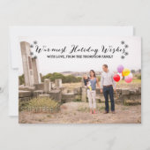 ブラックホットホリデーウィッシュフォトフラットカード シーズンカード (正面)