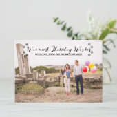 ブラックホットホリデーウィッシュフォトフラットカード シーズンカード (スタンド正面)