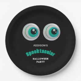 ブラックホラーアイのハロウィンパーティー ペーパープレート
