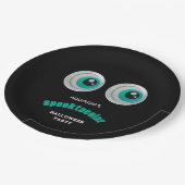 ブラックホラーアイスポオクタキュラハローウィンパーティ ペーパープレート (アングル)