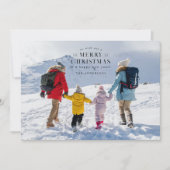 ブラックホリディプレイドフォトクリスマスカード シーズンカード (正面)