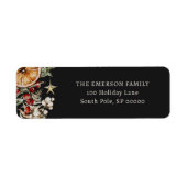 ブラックホリデイ差出人住所ラベル ラベル (正面)