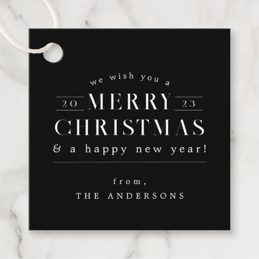 ブラックホリデープレイドクリスマス フェイバータグ (正面)