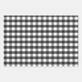 ブラックホリデー素朴パタンズウッズツリーズプレイド ラッピングペーパーシート (正面3)