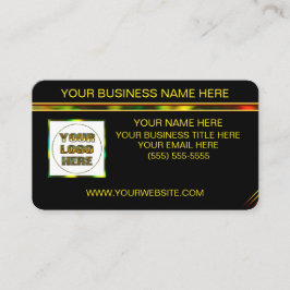 ブラックホログラフィパーソナライズされたック名刺 名刺