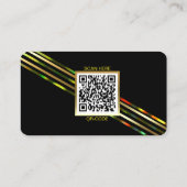 ブラックホログラフィパーソナライズされたック名刺 名刺 (裏面)