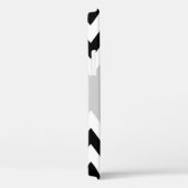 ブラックホワイトのシェブロンストライプパターン Case-Mate iPhoneケース (裏面 / 右)