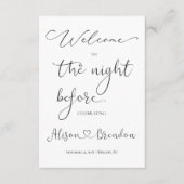 ブラックホワイトの前夜へようこそ エンクロージャーカード (正面)