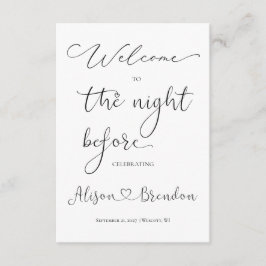 ブラックホワイトの前夜へようこそ エンクロージャーカード