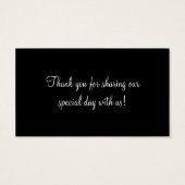 ブラックホワイトアクアスノーフレーク結婚式の引き出物ラベル (裏面)