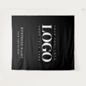 ブラックホワイトカンパニー ロゴ 背景 イベント タペストリー (正面(横))