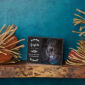 ブラックホワイトグリーン写真ペットスネークメモリアル フォトプラーク (側面)