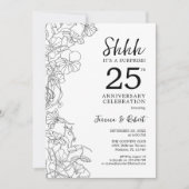 ブラックホワイトサプライズ 25周年記念 招待状 (正面)