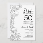 ブラックホワイトサプライズ 50周年記念 招待状 (正面)