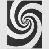 ブラックホワイトスパイラルデザイン 薄葉紙 (正面)