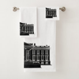 ブラックホワイトハウスバスタオルセット バスタオルセット