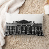 ブラックホワイトハウスランバーピロー ランバークッション (ブランケット)