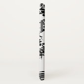 ブラックホワイトピーコック&さくらんぼの花アールヌーボー Case-Mate iPhoneケース (裏面/右)