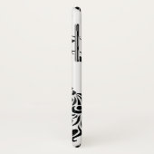 ブラックホワイトピーコック&さくらんぼの花アールヌーボー Case-Mate iPhoneケース (裏面/左)