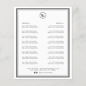 ブラックホワイトフレームボーダーレストランカフェテイクアウト チラシ (裏面)