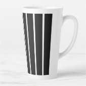 ブラックホワイトラインラージラテマグカップ カフェラテマグ (右)