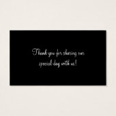 ブラックホワイトレッドスノーフレーク結婚式の引き出物ラベル (裏面)