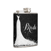 ブラックホワイトレースのウェディングドレス 花嫁 フラスク (右)