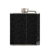 ブラックホワイトレースのウェディングドレス 花嫁 フラスク (裏面)