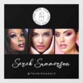 ブラックホワイトロゴ3 フォト メイクスタジオ ウィンドウサイン (シート)