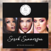 ブラックホワイトロゴ3 フォト メイクスタジオ ウィンドウサイン (シート2)