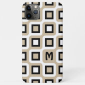 ブラックホワイト幾何学模様アート Case-Mate iPhoneケース (裏面)