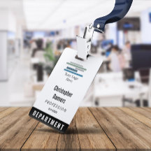 ブラックホワイト社員証 大ロゴバッジ