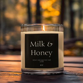 ブラックホワイト ナチュラルワックス キャンドル パッケージング スクエアシール