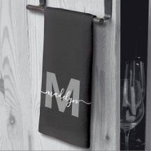 ブラックホワイト ネーム モノグラム