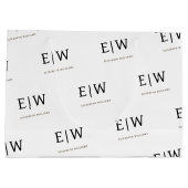 ブラックホワイト ブランド 業務用 包装 ラージペーパーバッグ (裏面)