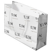 ブラックホワイト ブランド 業務用 包装 ラージペーパーバッグ (正面アングル)